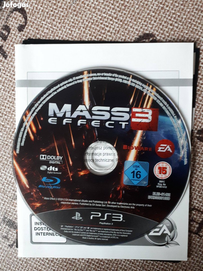 Mass Effect 3 ps3 játék,eladó,csere is
