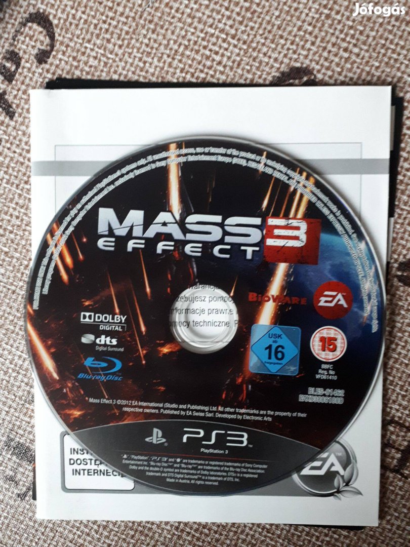 Mass Effect 3 ps3 játék,eladó,csere is