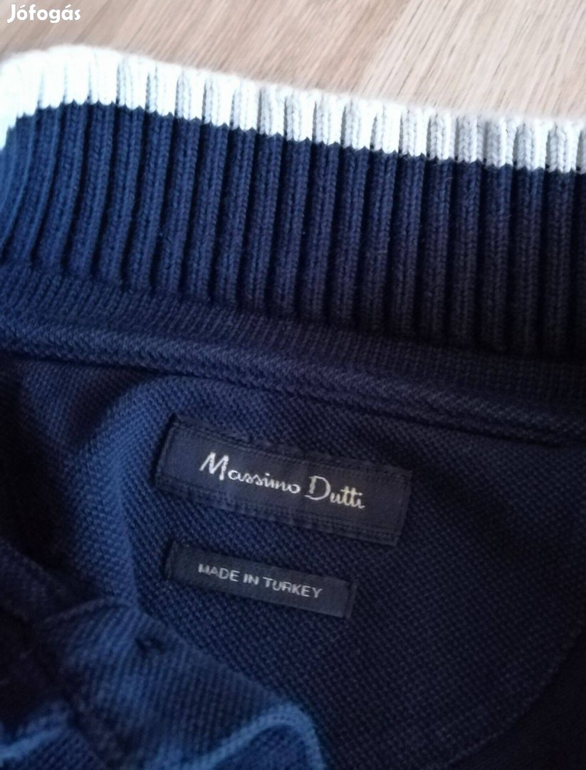 Massimo Dutti sötétkék pamut női póló S