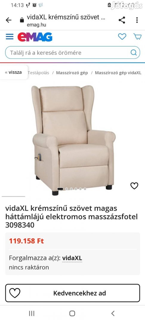 Masszázs fotel
