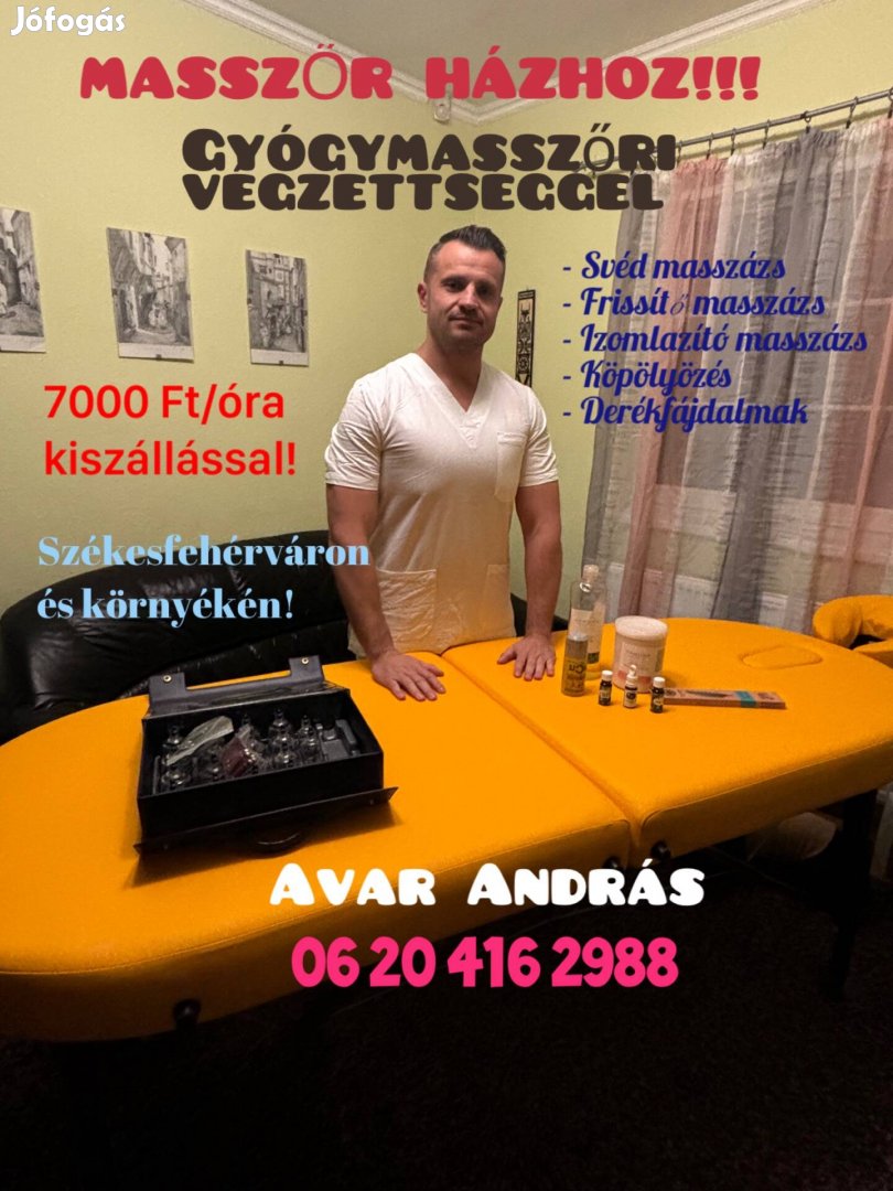 Masszázs házhoz gyógy masszőri végzettséggel!