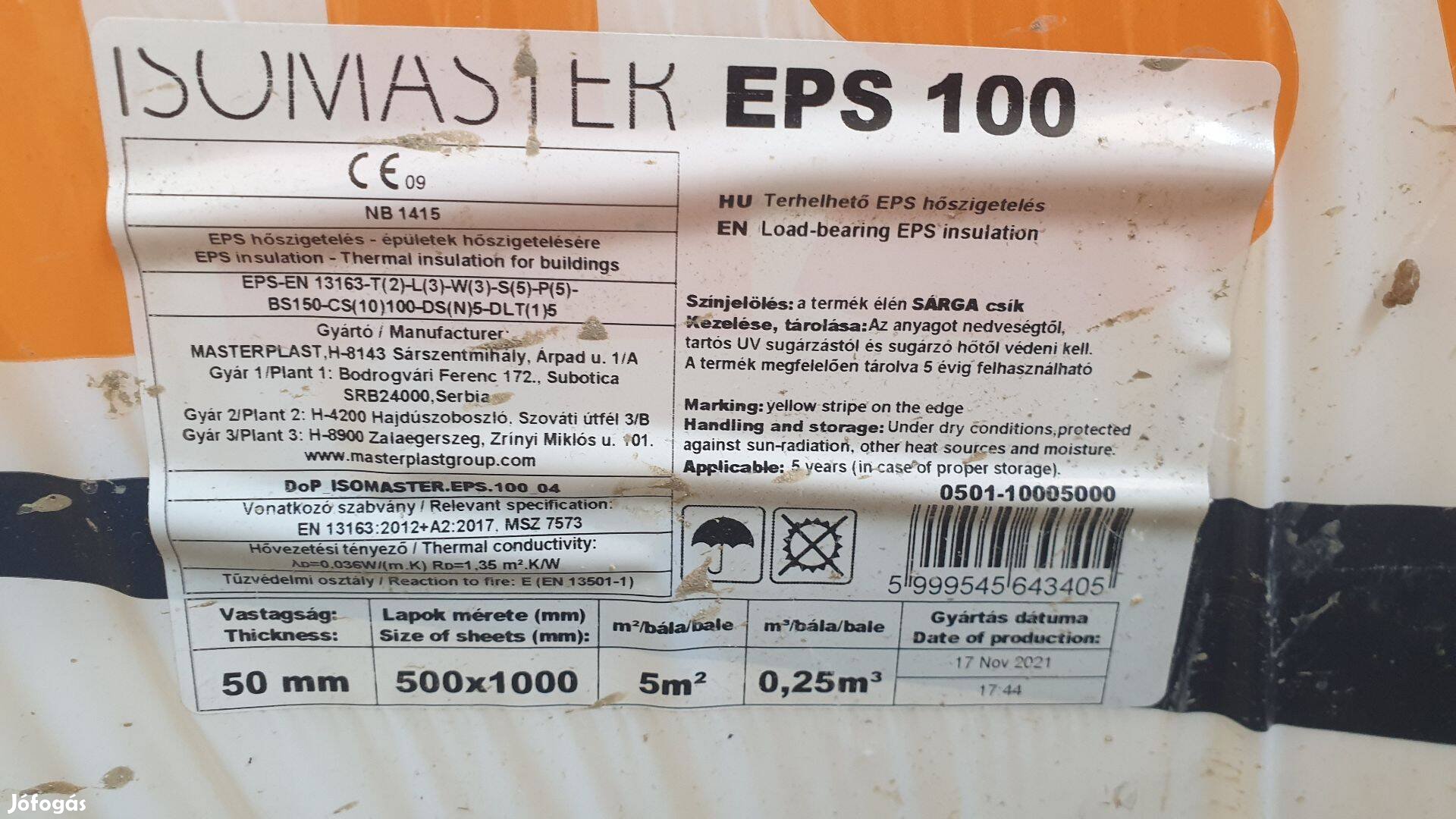 Masterplast Isomaster EPS 100 lépésálló hőszigetelés