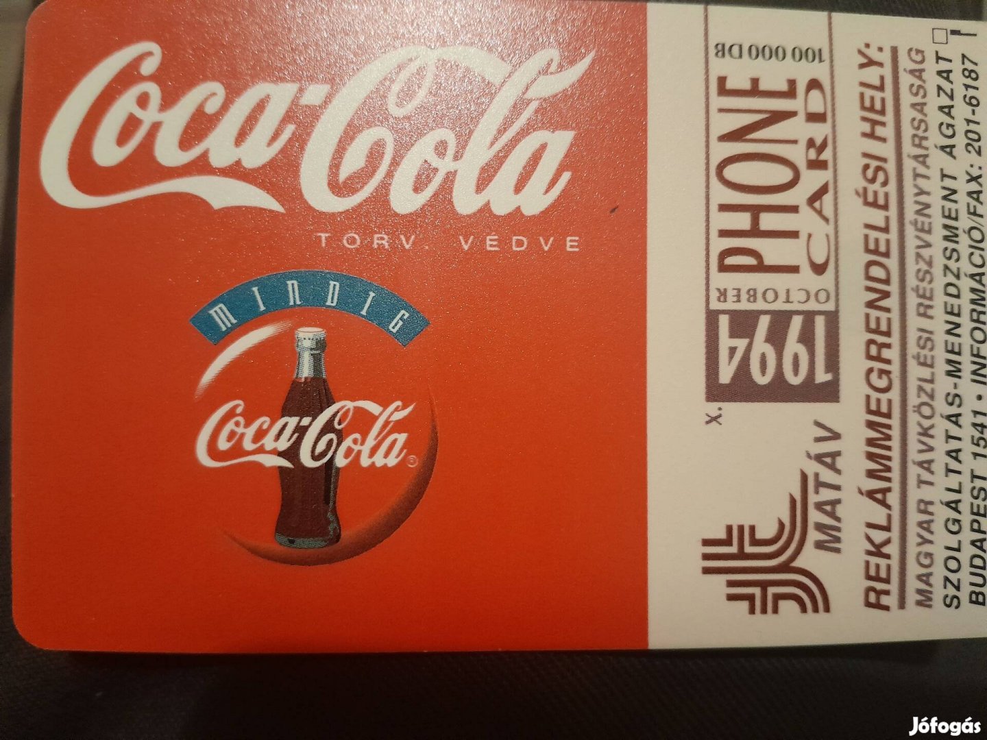 Matáv Coca-Cola és  Ligth telefonkártyák 5000Ft/db