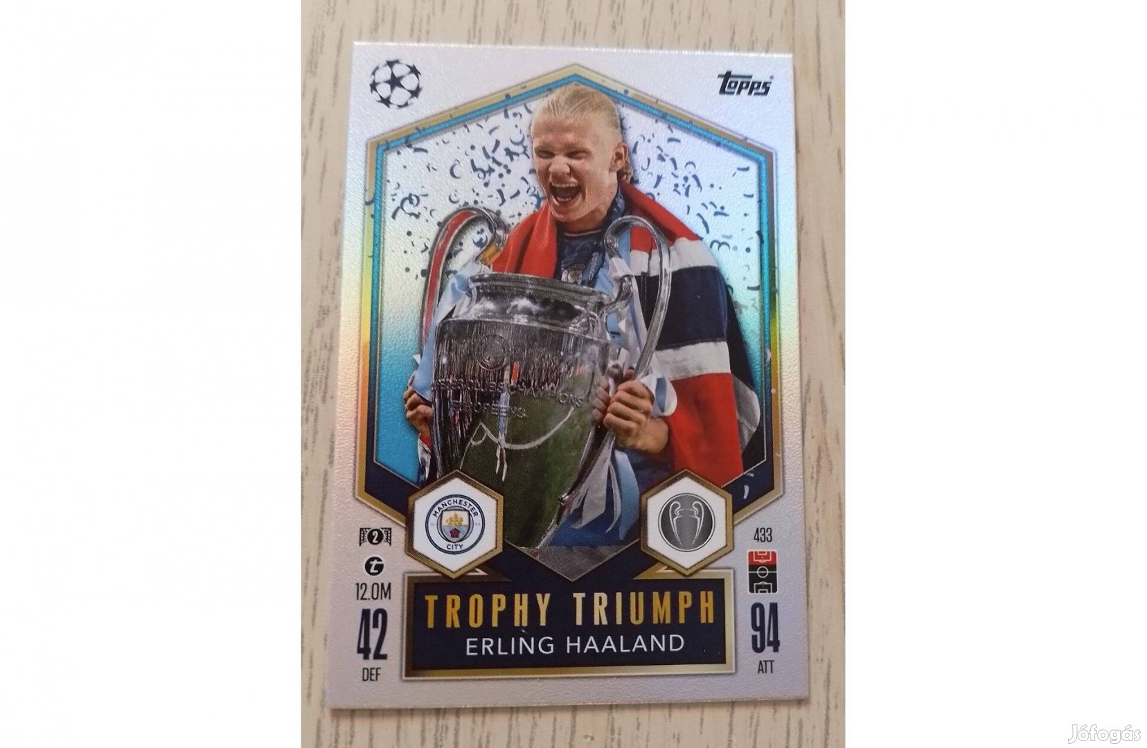 Match Attax 2024/25 Trophy Triumph Erling Haaland focis kártya