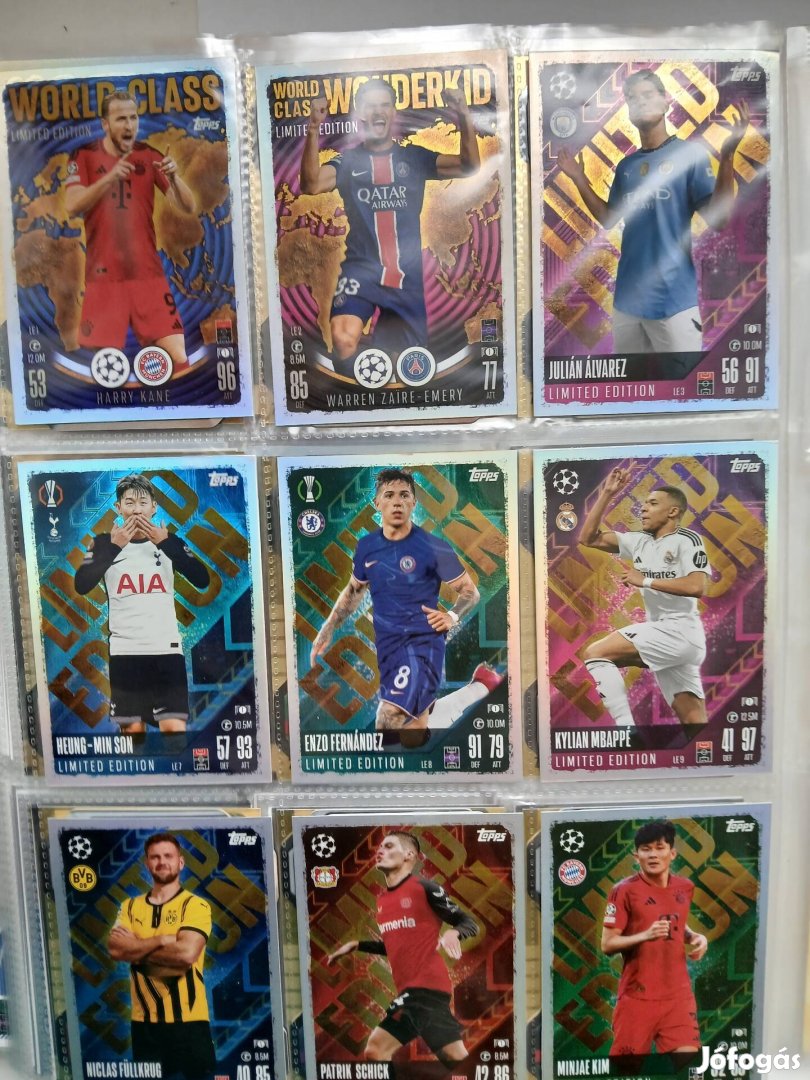 Match Attax 2025 limitált kártyák