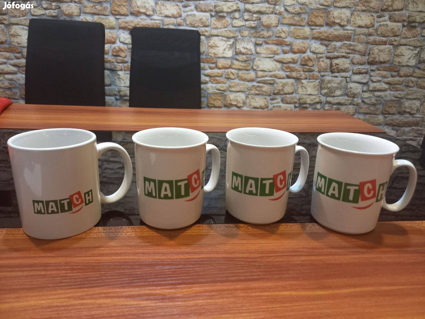 Match bolt logós Apulum porcelán bögre 4db Új