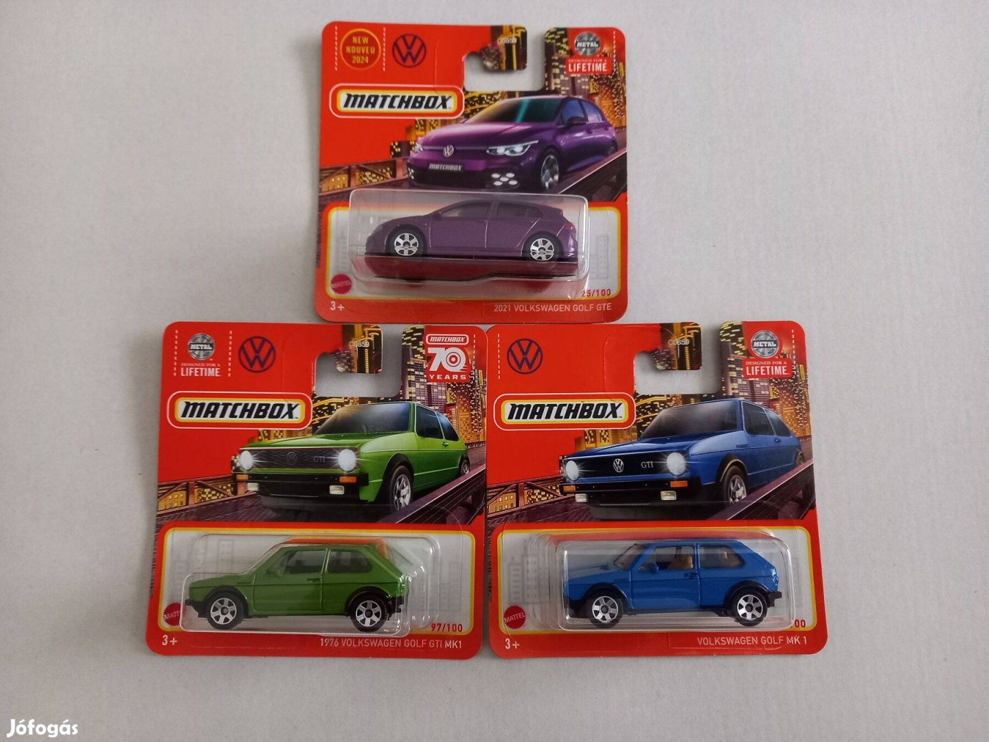 Matchbox 1976 és 2021-es Volkswagen Golf