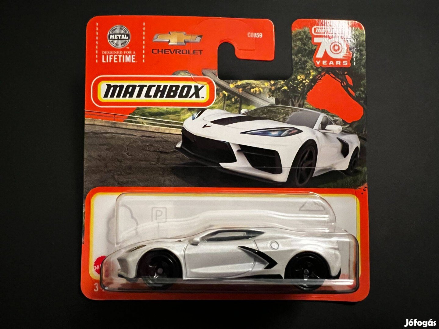 Matchbox 2020 Corvette - fehér - 70 Years edition