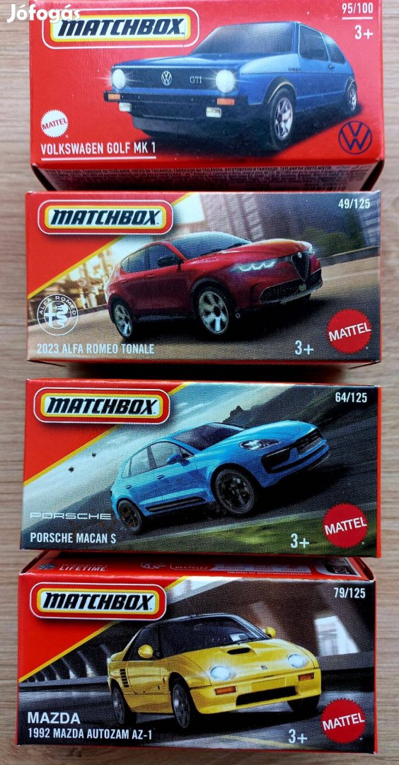 Matchbox 4 db papírdobozban