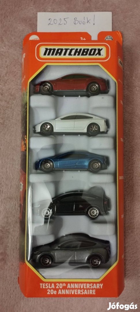 Matchbox 5 pack, Tesla 20th Anniversary, Új! Bontatlan!