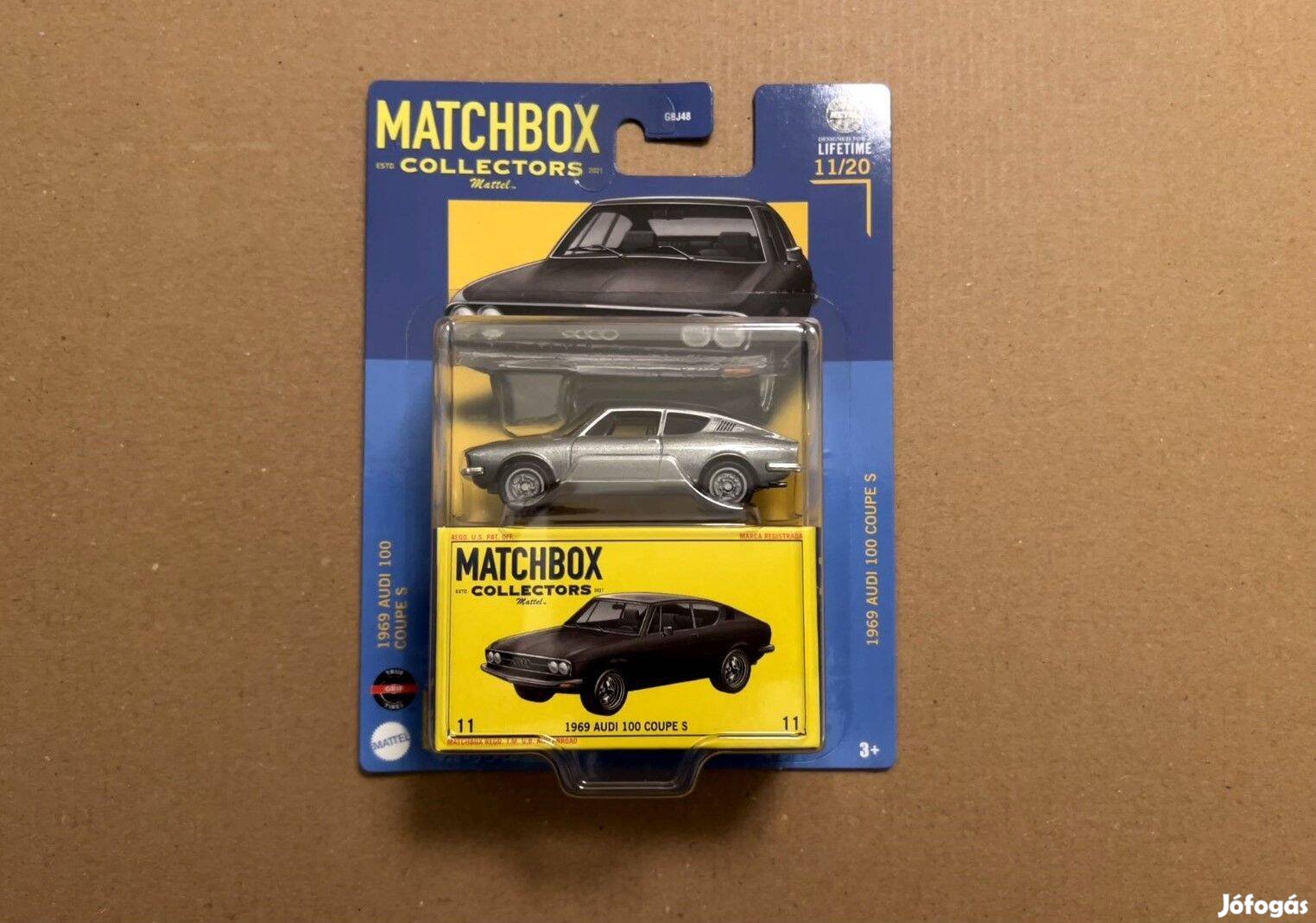 Matchbox Collectors - 1969 Audi 100 Coupe S - ezüst szürke