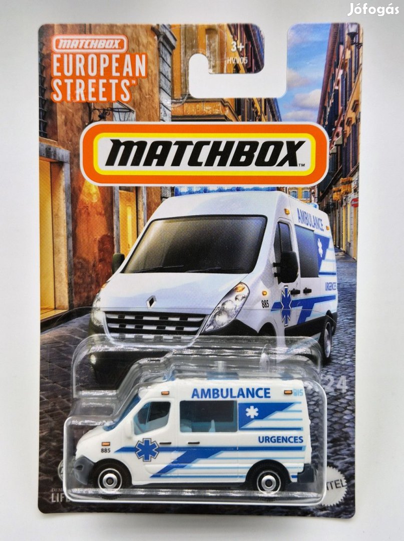 Matchbox European Streets - Renault Master Ambulance mentőautó -  Mat