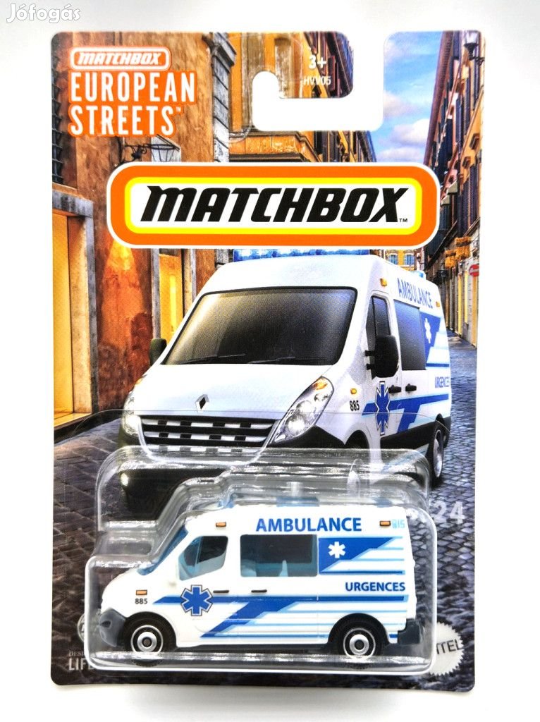 Matchbox European Streets - Renault Master Ambulance mentőautó -  Mat