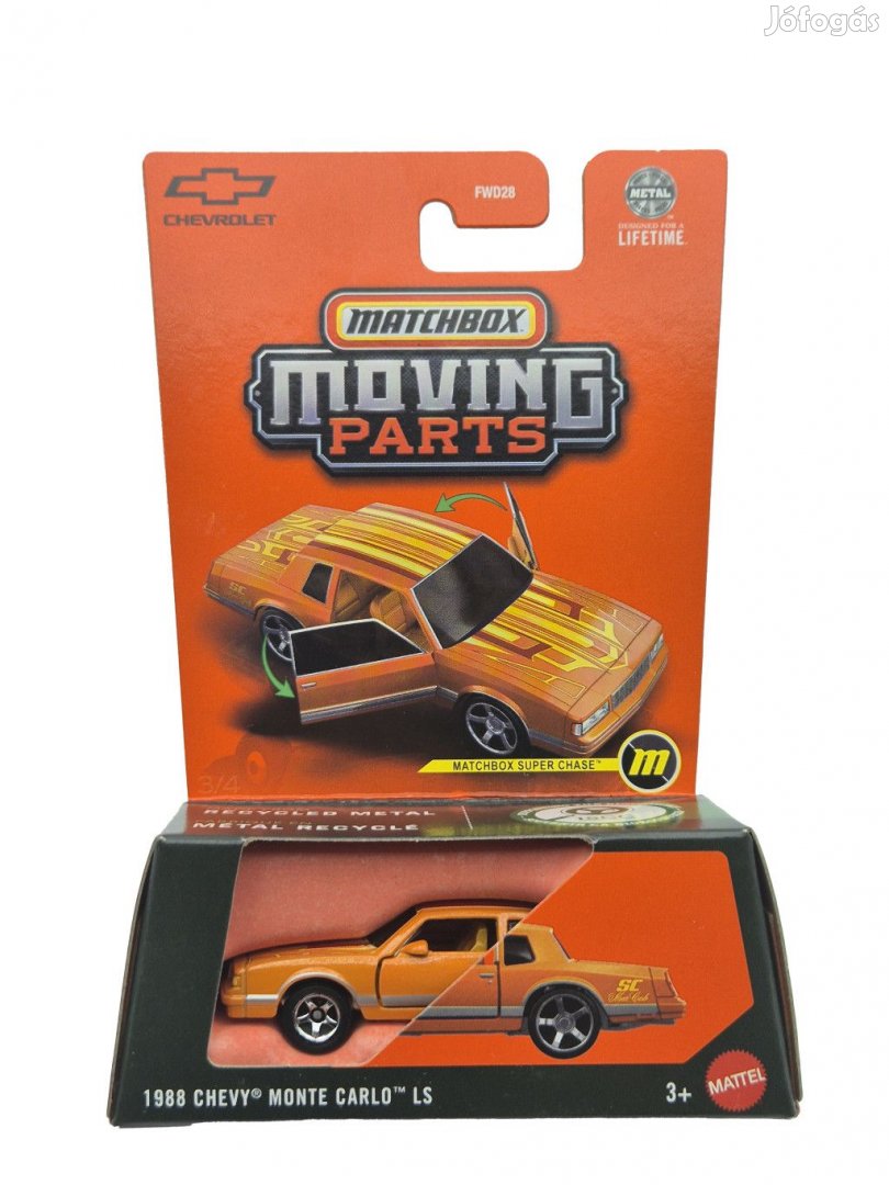 Matchbox Moving Parts - 1988 Chevy Monte Carlo LS - Super Chase -  Ma