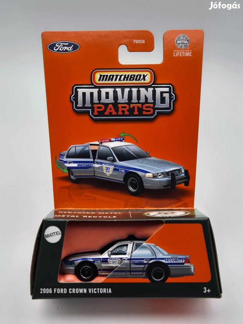 Matchbox Moving Parts - Ford Crown Victoria Police (2006) - rendőraut
