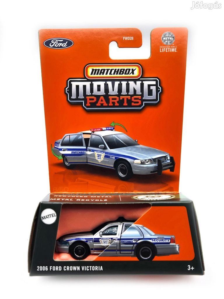 Matchbox Moving Parts - Ford Crown Victoria Police (2006) - rendőraut