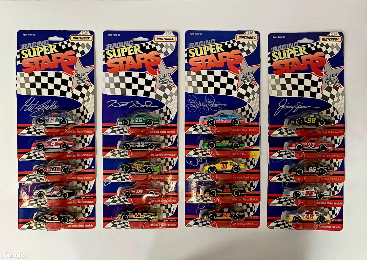 Matchbox NASCAR modellek bontatlan bliszterben