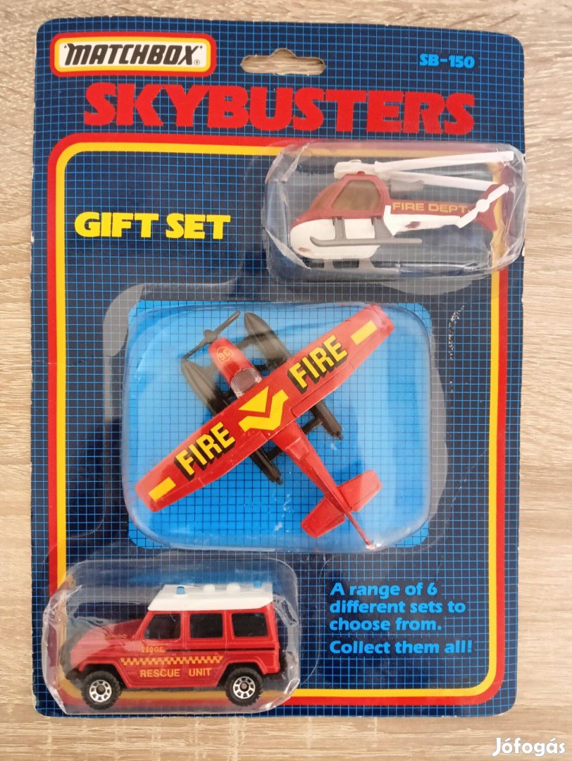 Matchbox Skybusters SB150 Fire, rescue" airplane, helicopter Gift pack