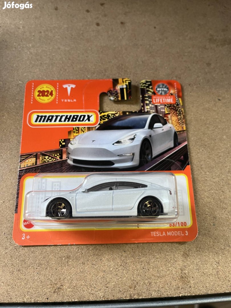 Matchbox Tesla Model 3 fehér Új