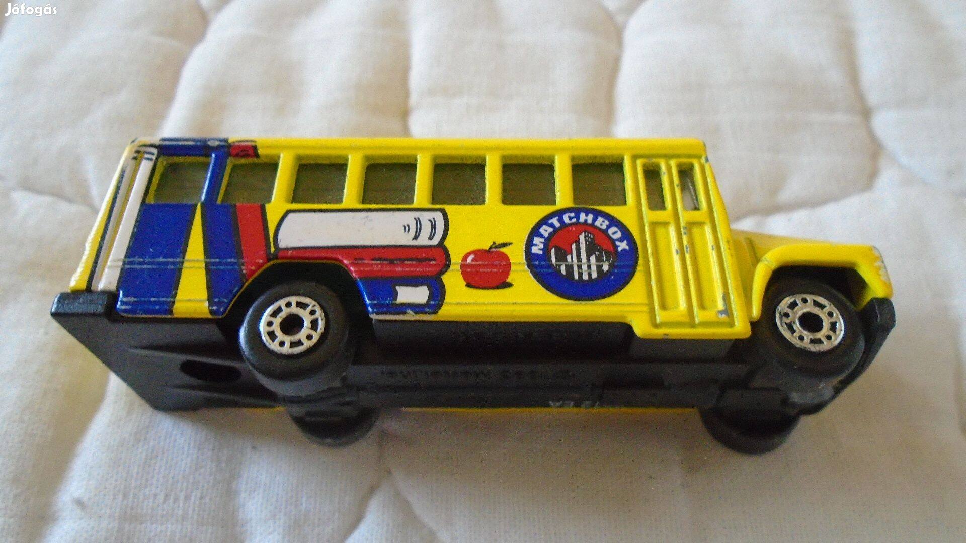 Matchbox - 1985. Mattel Iskola busz - fém, újszerű állapotú