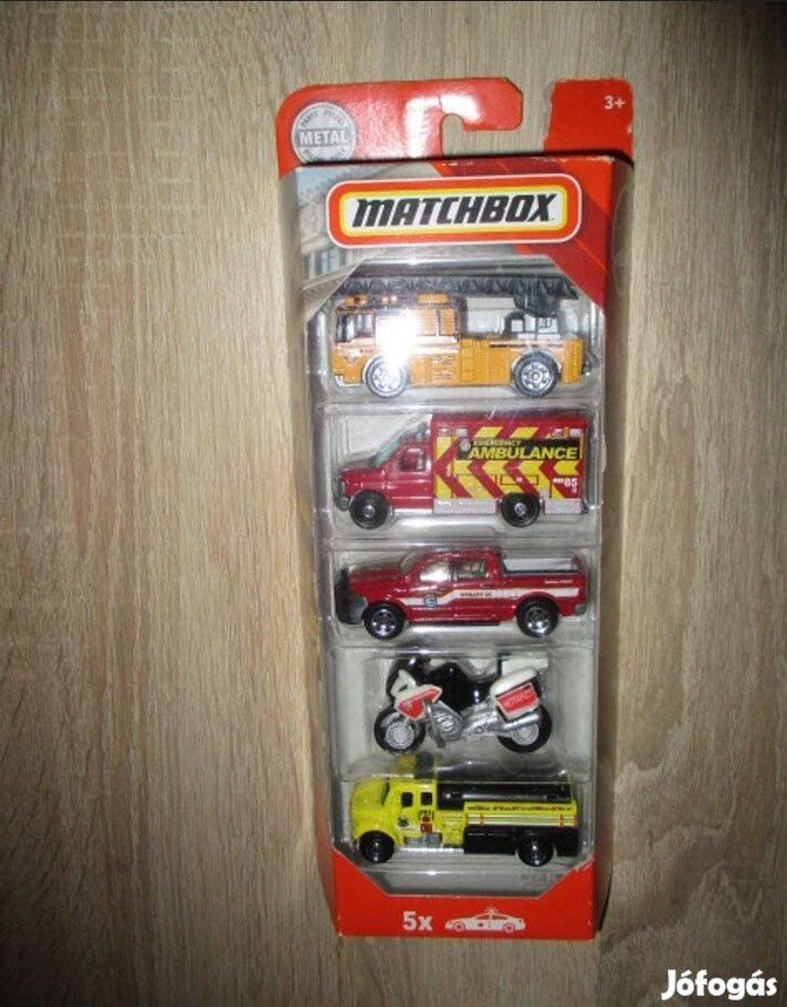 Matchbox tűzoltó szett motor autó 5 db-os