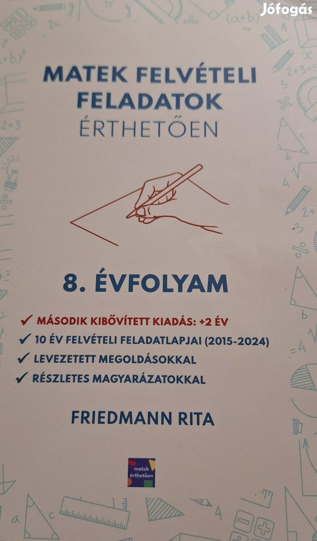 Matek felvételi feladatok érthetően 8. évfolyam - könyv