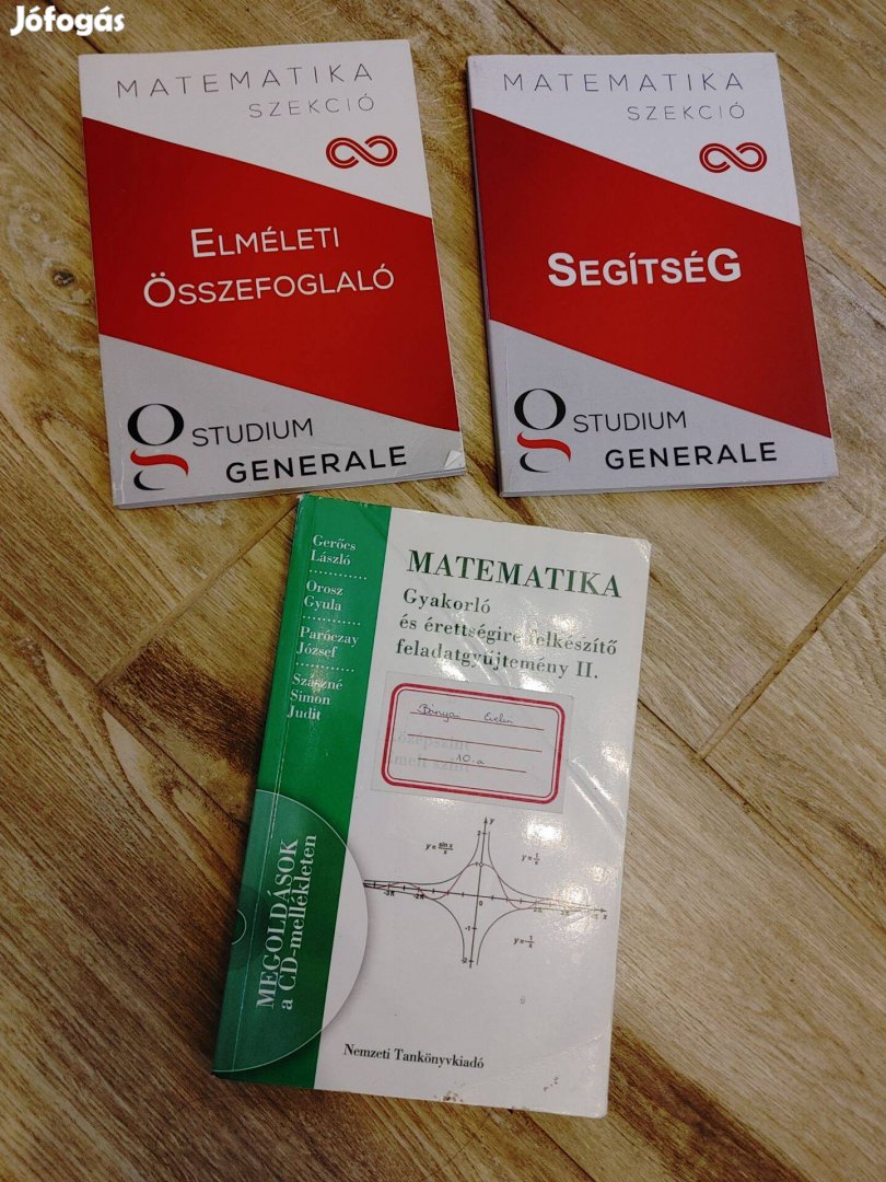 Matematika szekció elméleti összefoglaló, segítség 1900Ft/db
