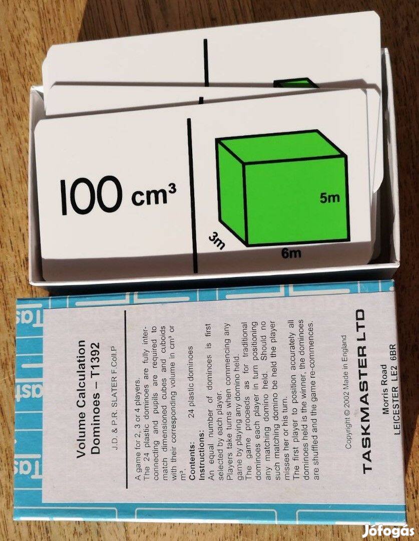 Matematikai Dominó - Térfogat számító dominó T1392