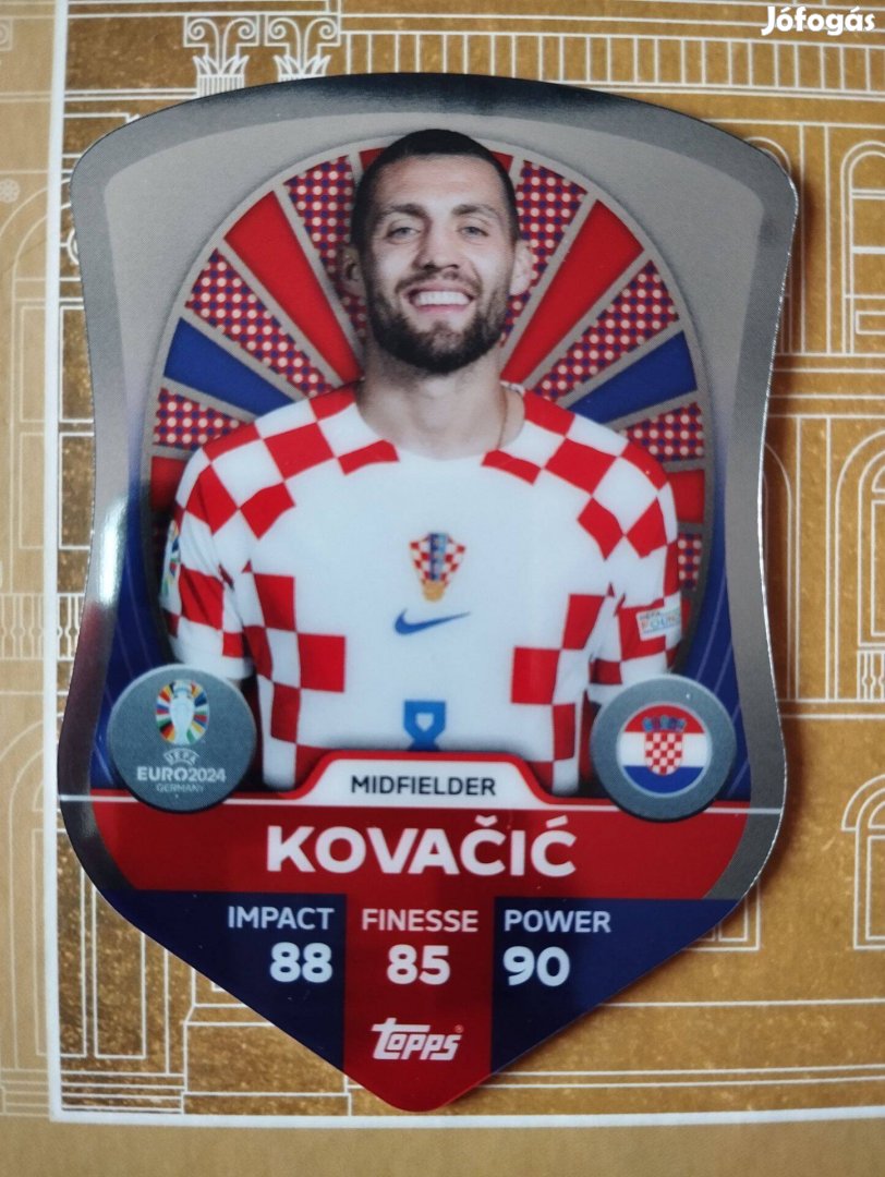 Mateo Kovacic (Horvátország) Chrome Pro Elite Schield Euro 2024 kártya