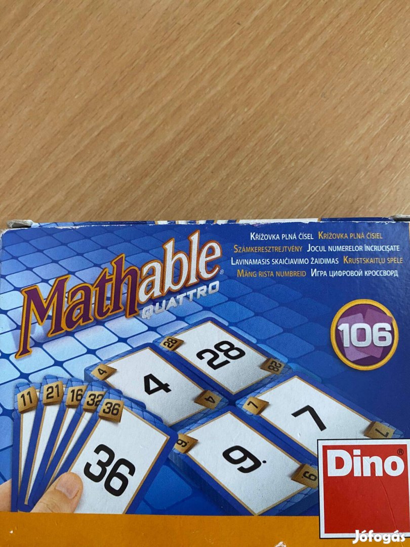 Mathable Quattro nevezetű társasjáték
