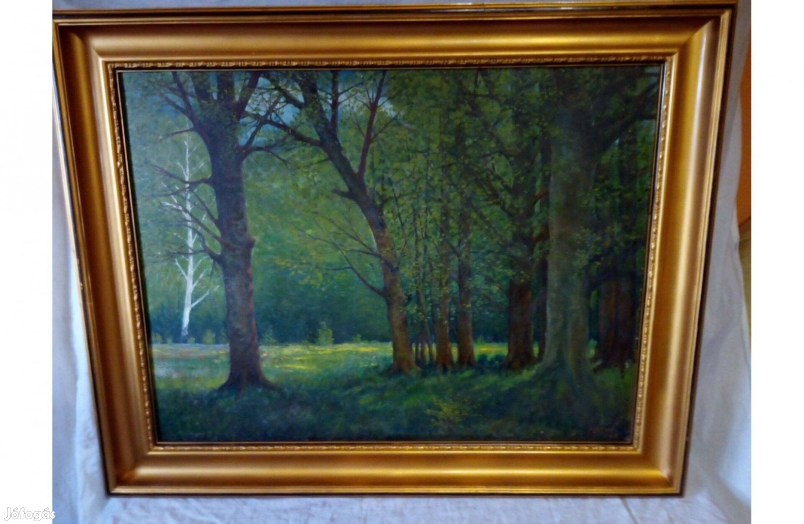 Máthé István erdő részletet ábrázoló festménye eladó