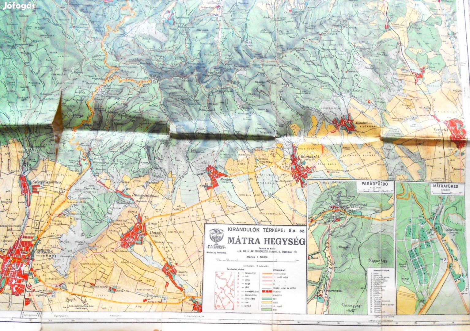 Mátra hegység kirándulók térkép 6 a 1930