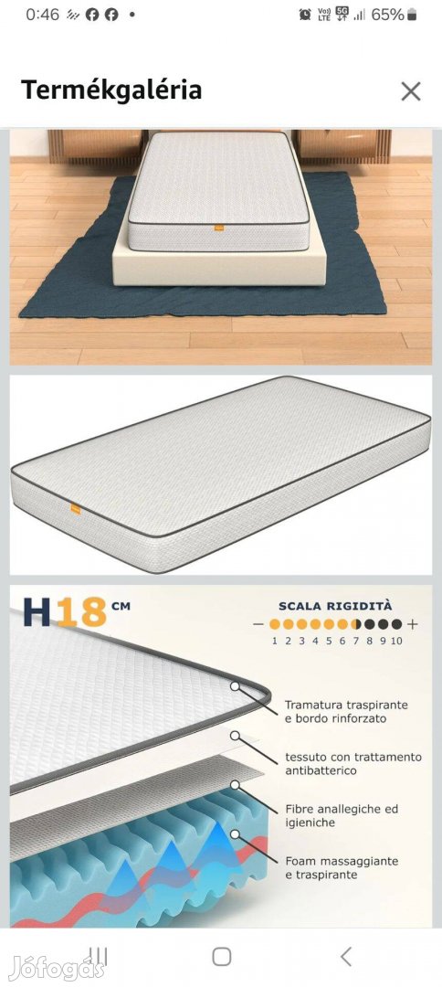 Matrac, kétrétegű habmatrac