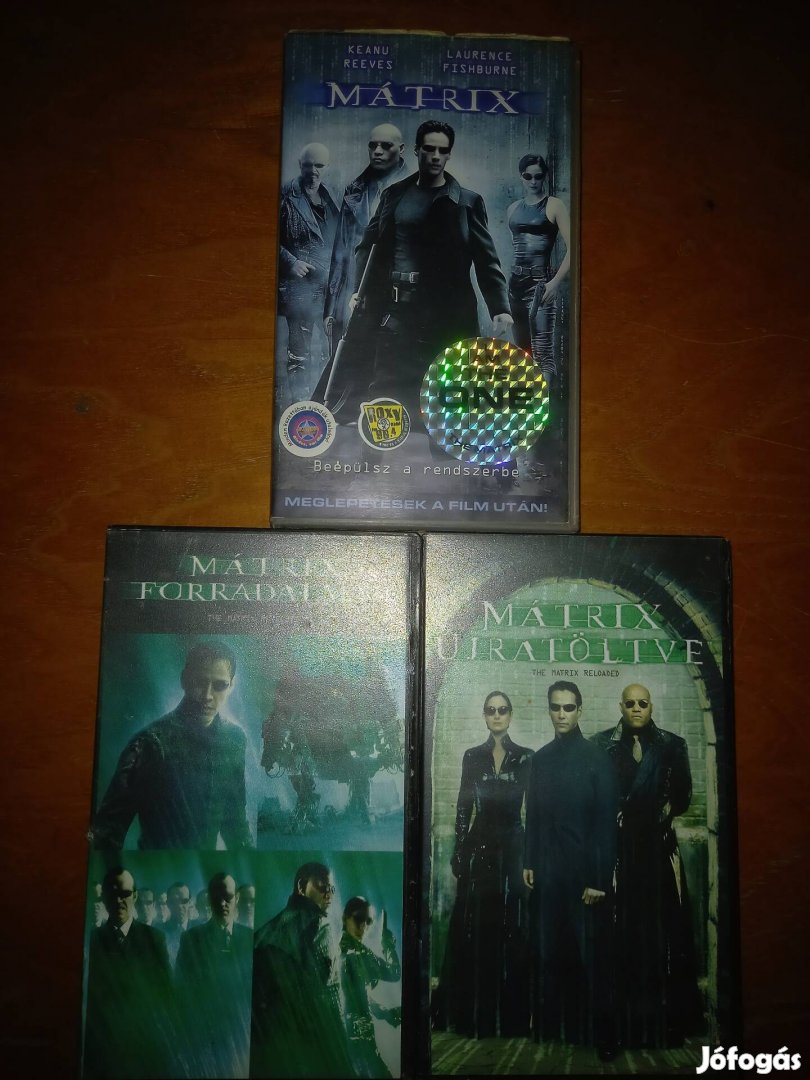 Matrix triológia - 3 vhs - kult klasszikus