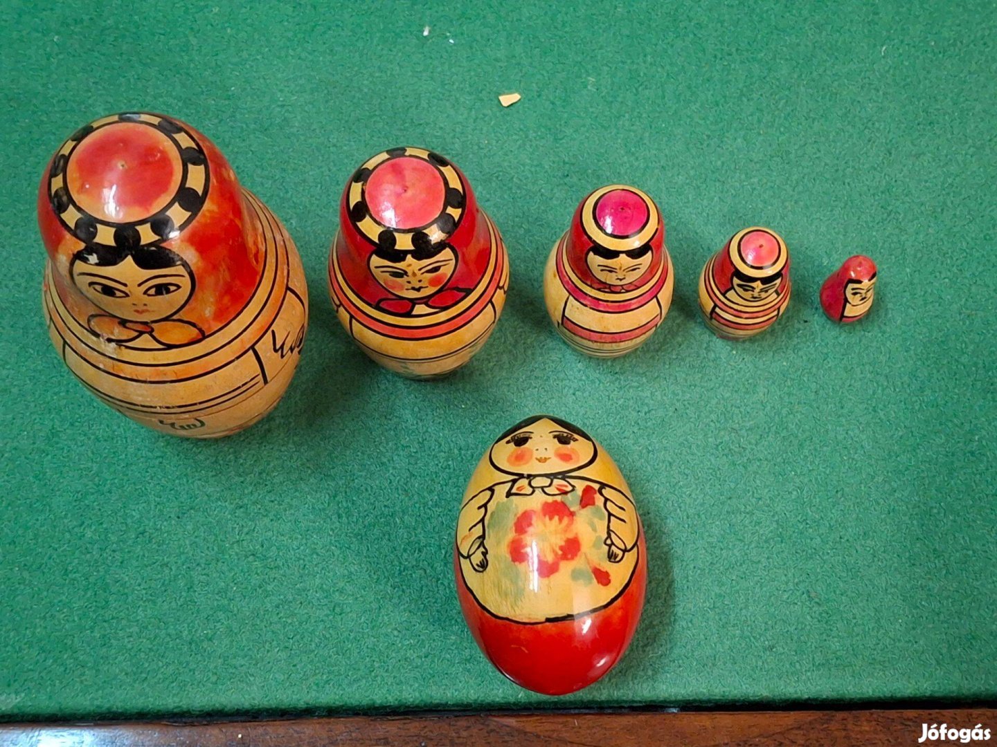 Matrjoska baba 5 db + Matrjoska tojás