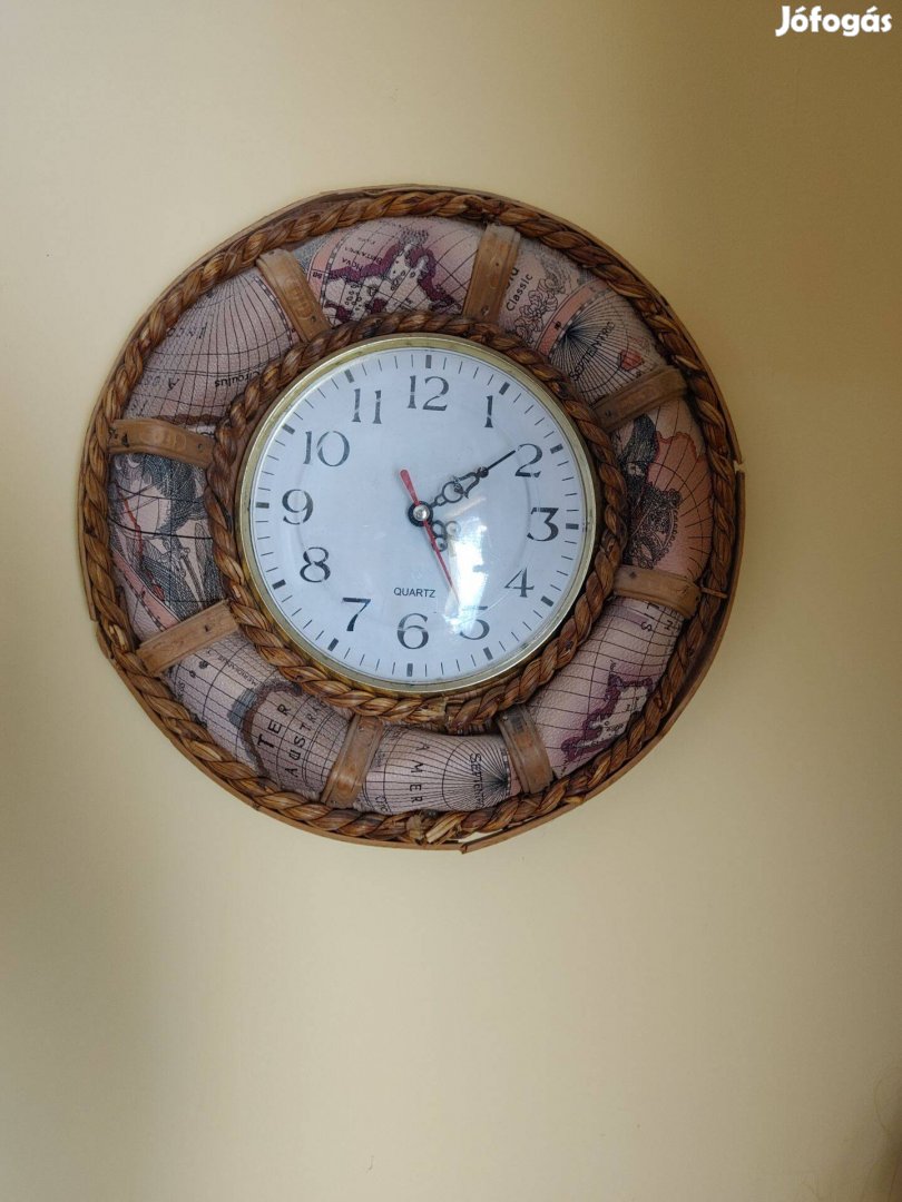 Matróz vitorlás falióra -használt működő