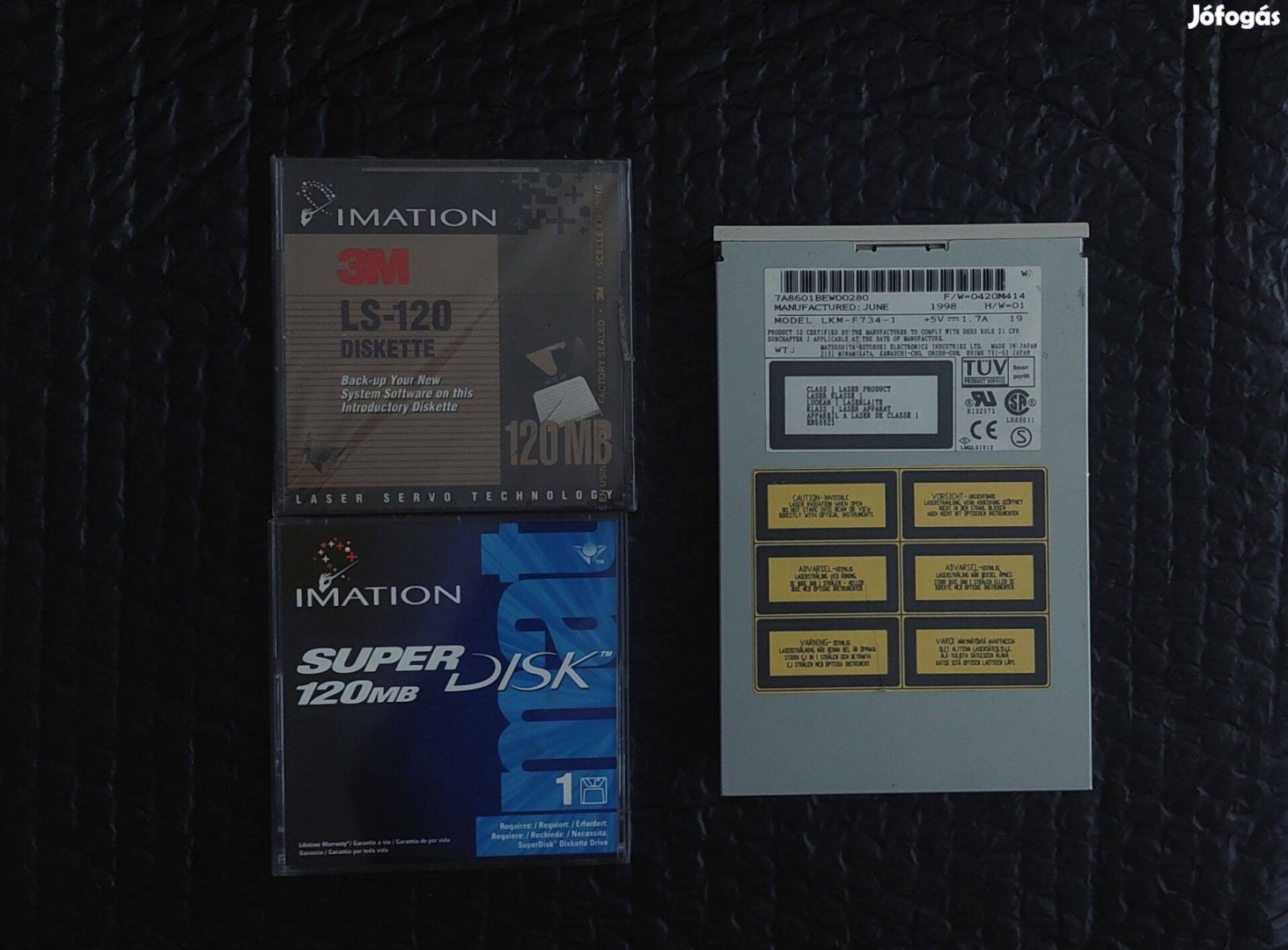 Matsushita IDE LS-120 3,5" floppy Superdisk Drive 2db 120MB lemez