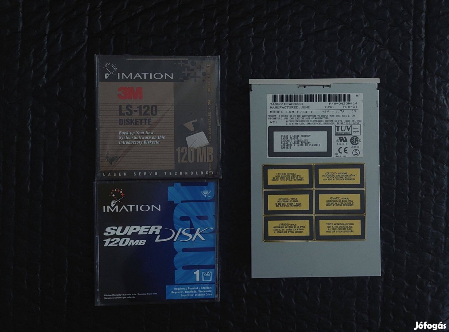 Matsushita IDE LS-120 3,5" floppy Superdisk Drive 2db 120MB lemez