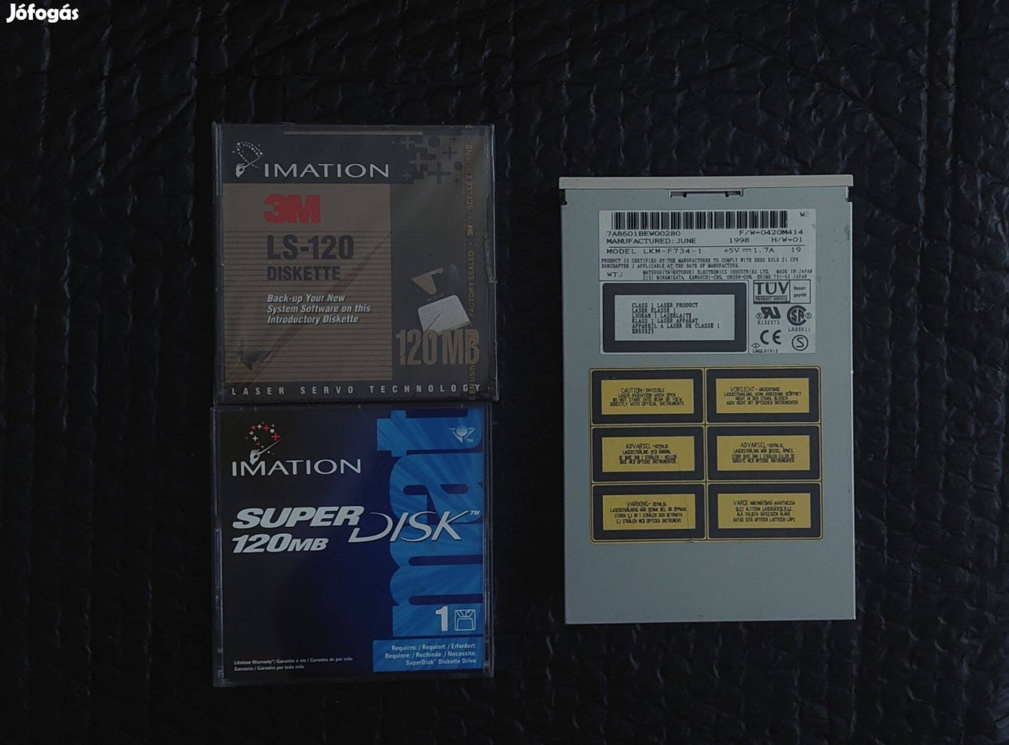 Matsushita IDE LS-120 3,5" floppy Superdisk Drive 2db 120MB lemez