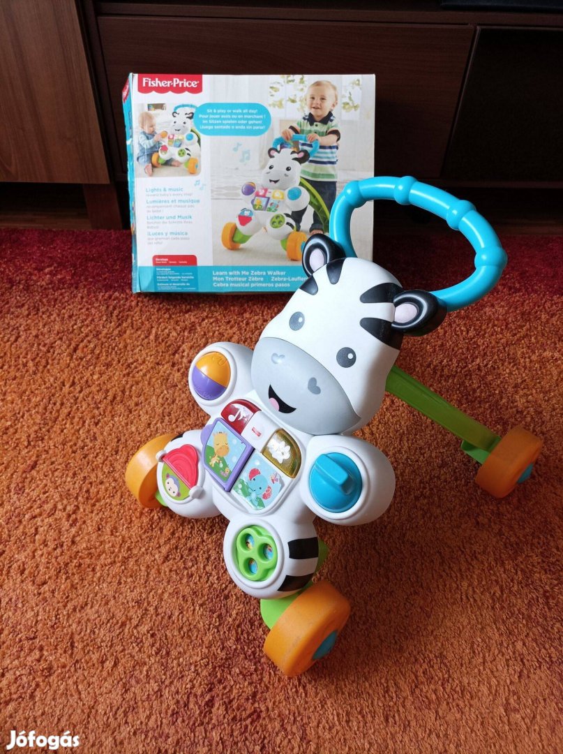 Mattel Fisher-Price járássegítő zebra világít és zenél (DLD80)