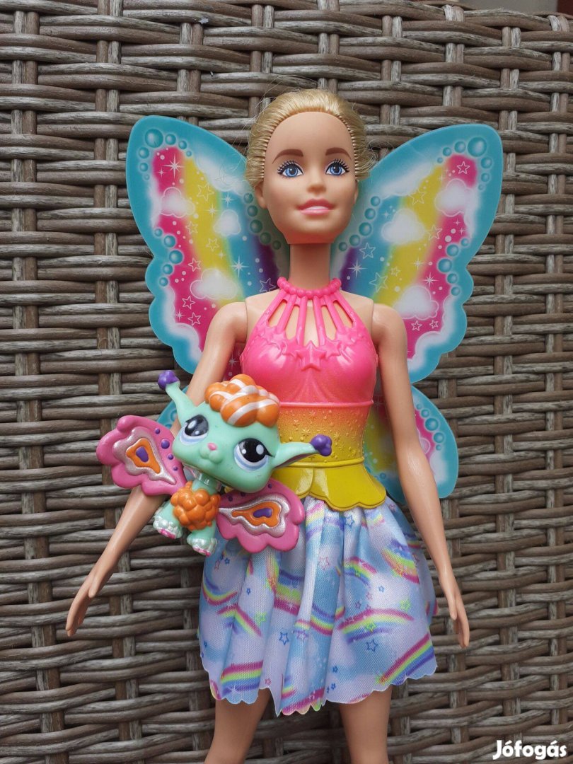 Mattel Pillangó Barbie Baba LPS Tündér Figurával