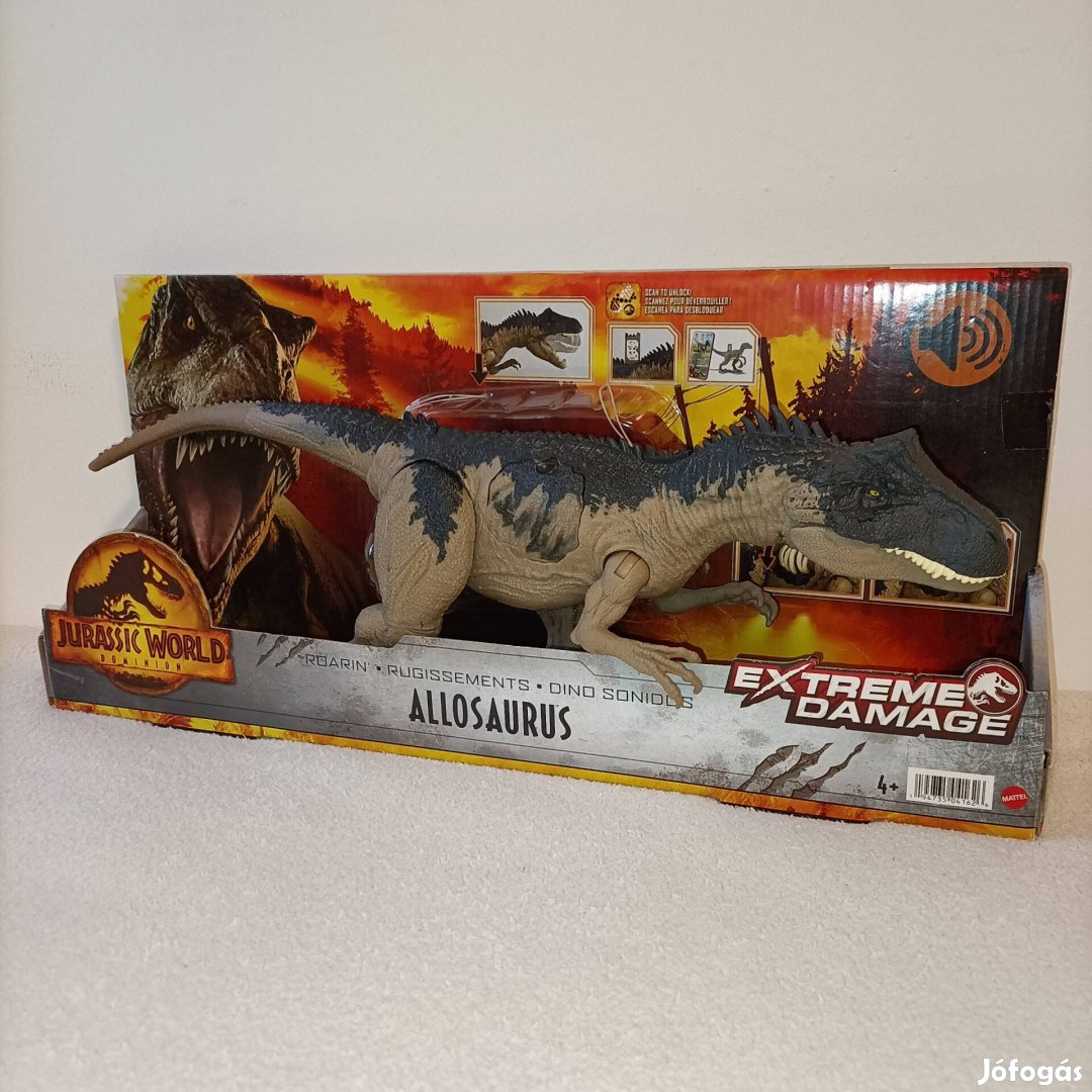 Mattel jurassic world allosaurus dinoszaurusz dínó