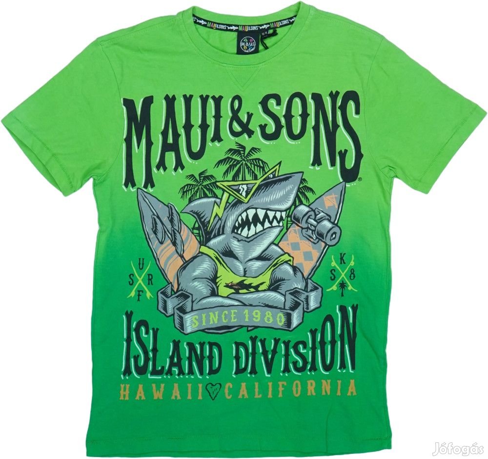 Maui&Sons Új (címkés) Fiú Póló (Méret: 158)