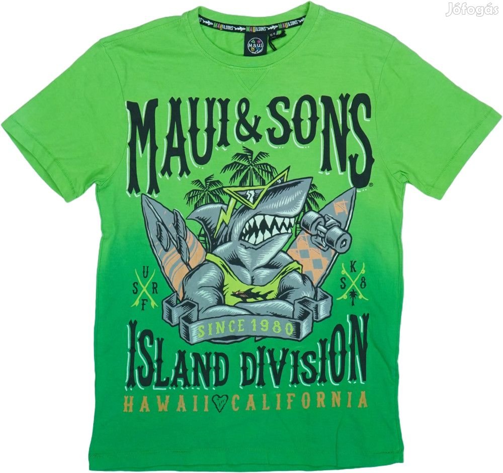 Maui&amp;Sons Új (címkés) Fiú Póló (Méret: 158)