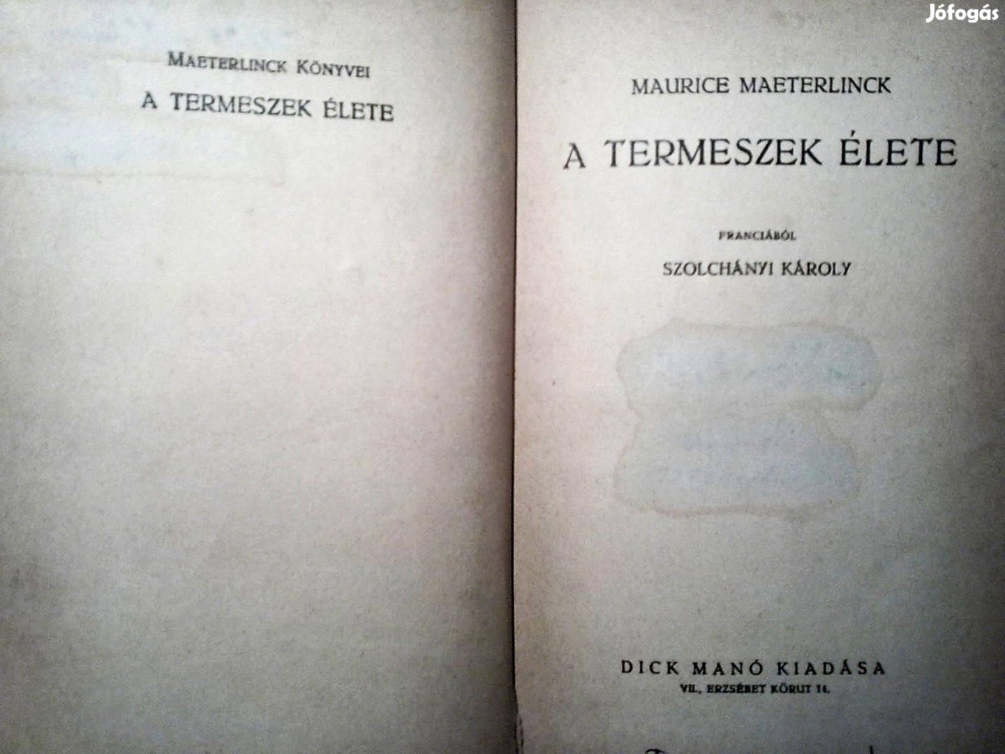 Maurice Maeterlinck: A termeszek élete (Dick Manó Kiadása)