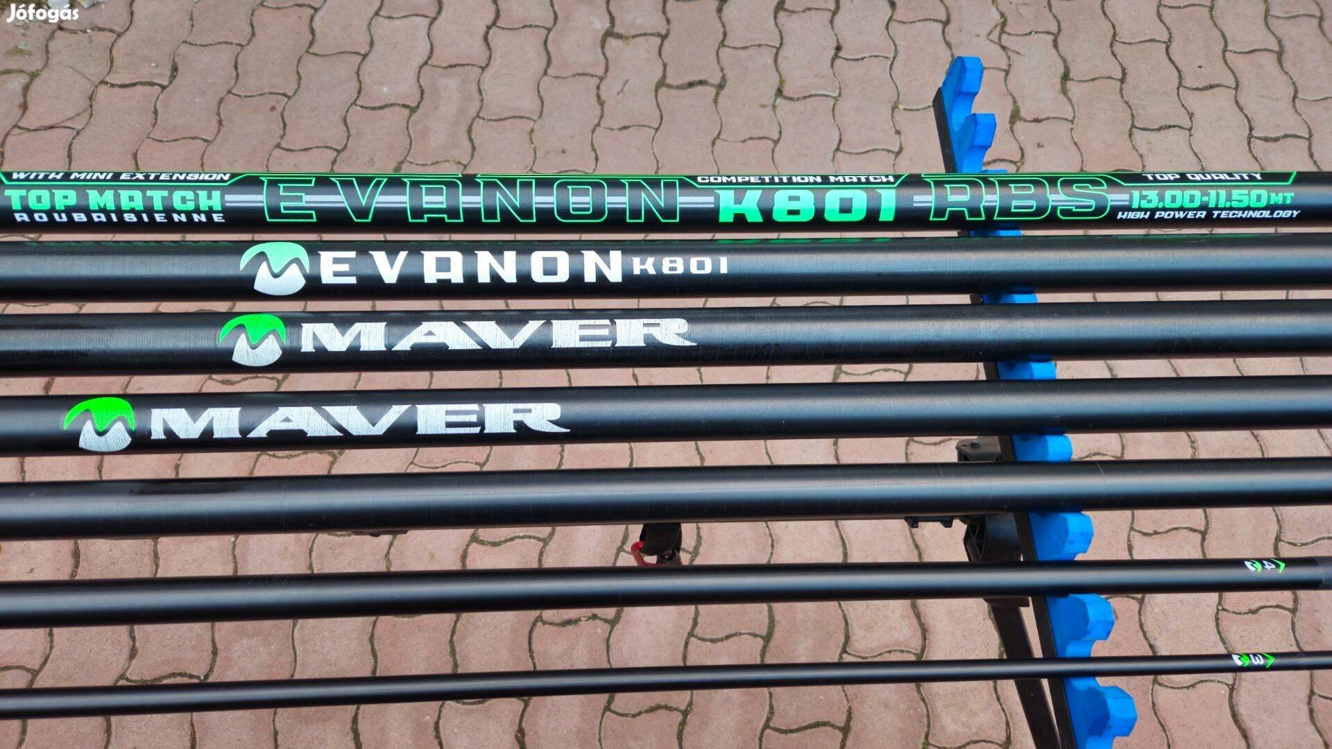 Maver Evanon K801 és Maver Legend K800 csúcs rakósbotok