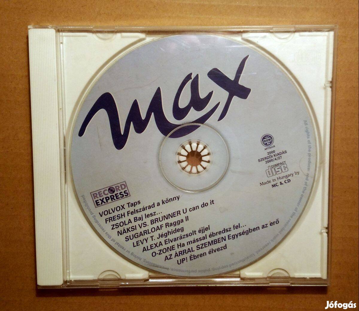 Max Zenei CD 2000/4/27 (szerzői kiadás) jogtiszta