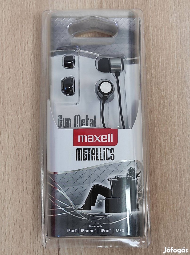 Maxell Metallics Gun Metal fülhallgató 2x használt Miskolc