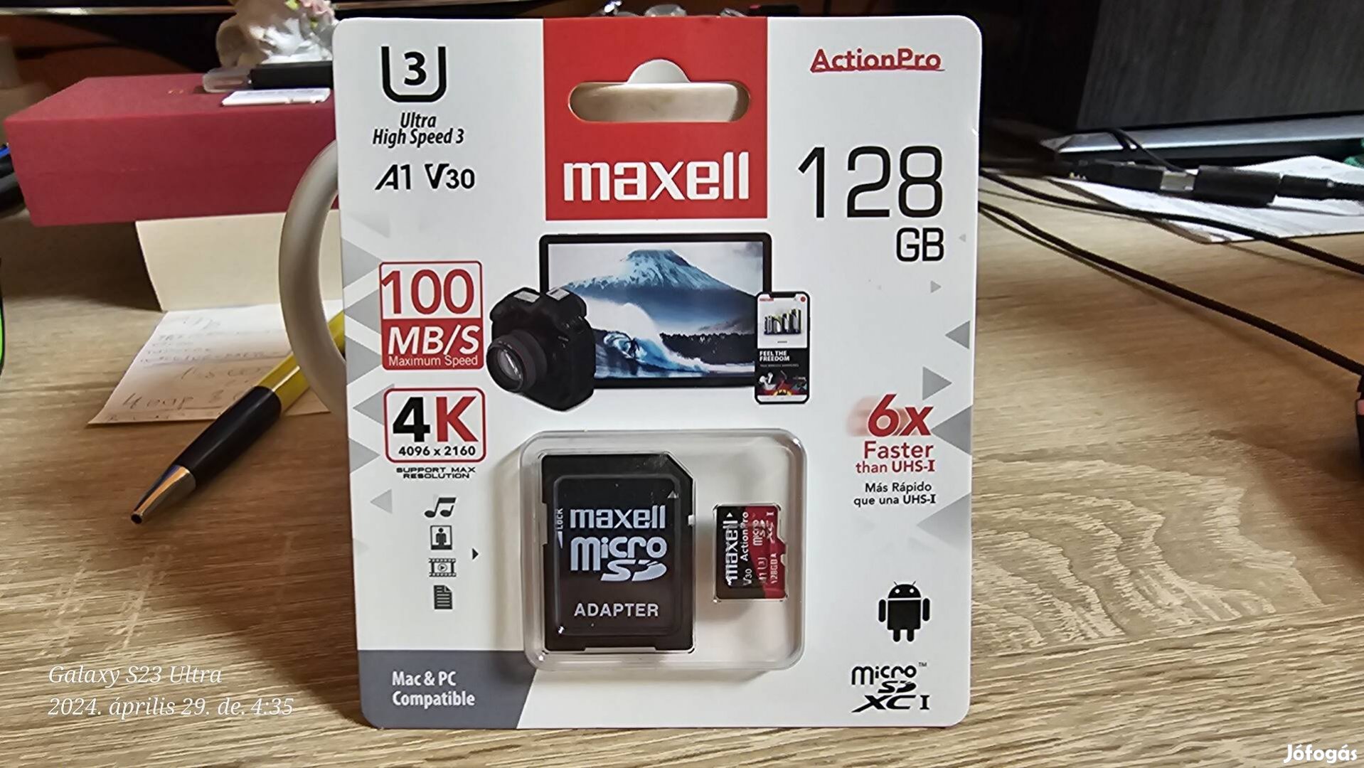 Maxell bontatlan 128gb 4K-UHD micro sd kártya eladó 