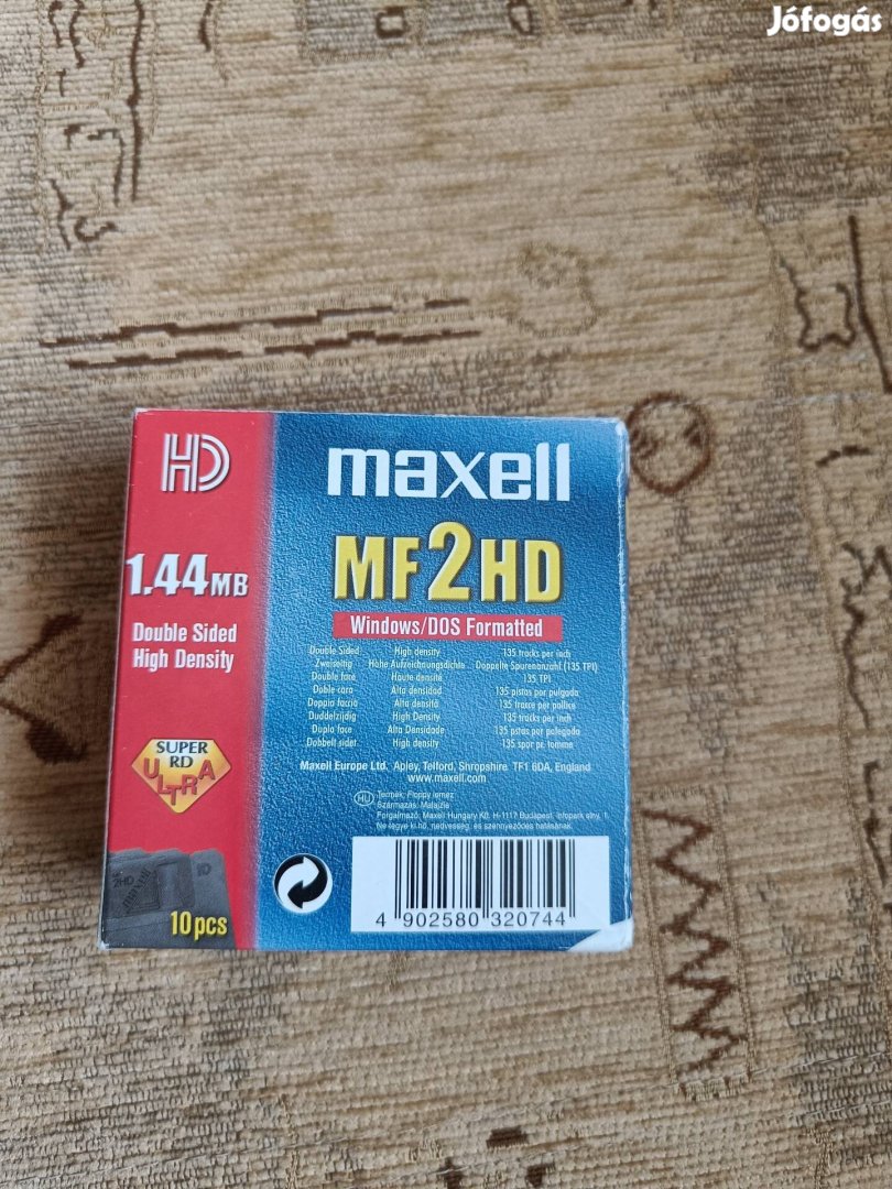 Maxell floppy lemez 1.44 Mb 7 db.